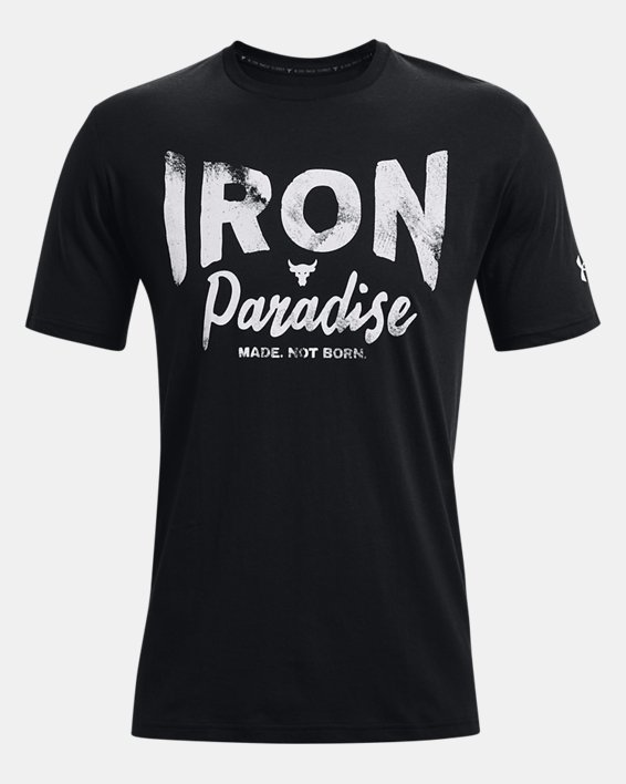 Men's Project Rock Iron Paradise Short Sleeve, Black, pdpMainDesktop image number 5